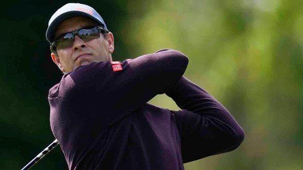 Adam Scott is pictured at the 2023 PGA Championship.
